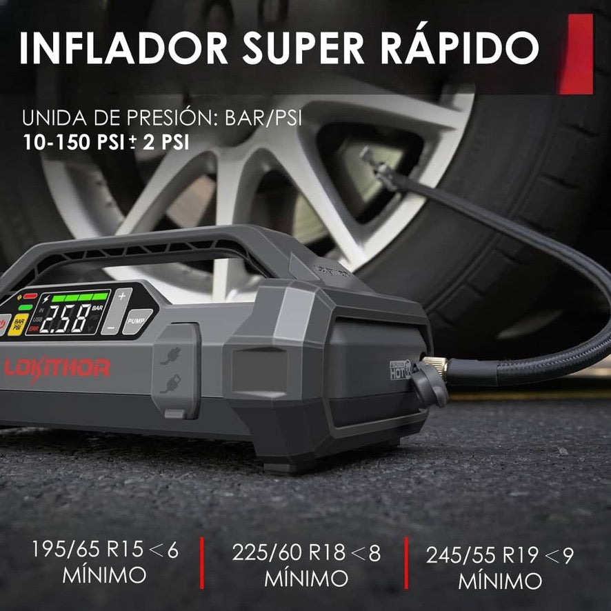 Arrancador de Batería Lokithor JA301 4 en 1