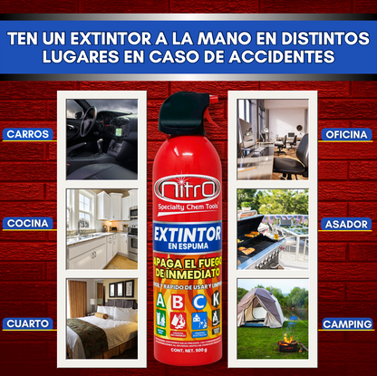 Extintor en Aerosol en Espuma Nitro 500g